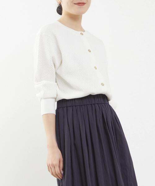 Tiara（ティアラ）の「ハニカムコンパクトカーディガン（カーディガン/ボレロ・レディース・ネイビー/ホワイト/レッド・FREE）」の2枚目の写真