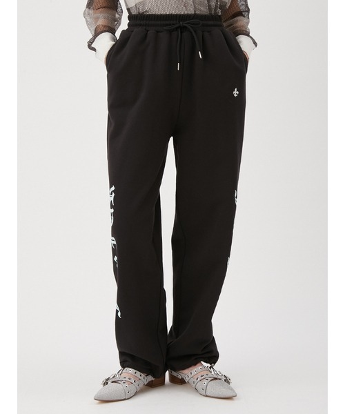 FURFUR（ファーファー）の「ロゴプリントスウェットパンツ（スウェットパンツ・レディース・ブラック/アイボリー/ピンク・FREE）」の2枚目の写真