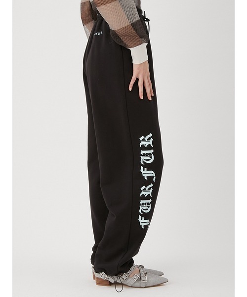 FURFUR（ファーファー）の「ロゴプリントスウェットパンツ（スウェットパンツ・レディース・ブラック/アイボリー/ピンク・FREE）」の7枚目の写真