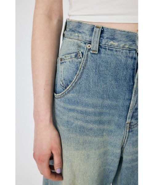 パンツ moussy DROP WAIST CURVE STRAIGHT セットアップ対応】DROP WAIST CURVE STRAIGHT（デニムパンツ