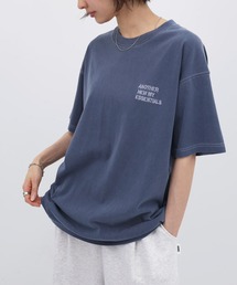 ピグメント加工ANMEエンブロイダリーロゴ半袖Tシャツ