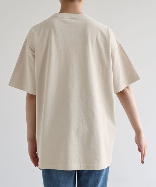 ANME(アンメ)の「ピグメント加工ANMEエンブロイダリーロゴ半袖Tシャツ(Tシャツ/カットソー・レディース・ベージュ/ネイビー/オフホワイト/ブラック・M/L/XL/XXL)」の10枚目の写真