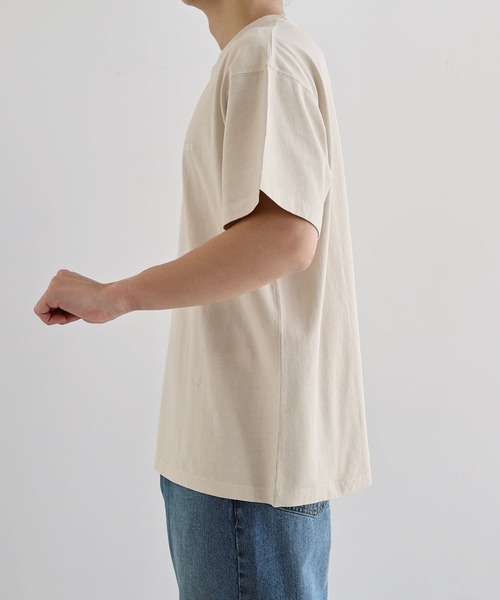 ANME(アンメ)の「ピグメント加工ANMEエンブロイダリーロゴ半袖Tシャツ(Tシャツ/カットソー・レディース・ベージュ/ネイビー/オフホワイト/ブラック・M/L/XL/XXL)」の12枚目の写真