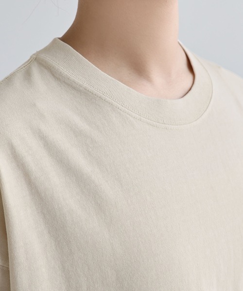 ANME(アンメ)の「ピグメント加工ANMEエンブロイダリーロゴ半袖Tシャツ(Tシャツ/カットソー・レディース・ベージュ/ネイビー/オフホワイト/ブラック・M/L/XL/XXL)」の17枚目の写真