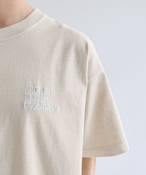 ANME(アンメ)の「ピグメント加工ANMEエンブロイダリーロゴ半袖Tシャツ(Tシャツ/カットソー・レディース・ベージュ/ネイビー/オフホワイト/ブラック・M/L/XL/XXL)」の18枚目の写真