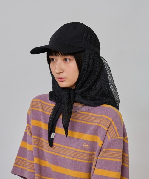 OVERRIDE ボアフライトキャップ スカーフセット OVERRIDE REN SCARF JET CAP | 57cm～59cm(98) BLACK (01