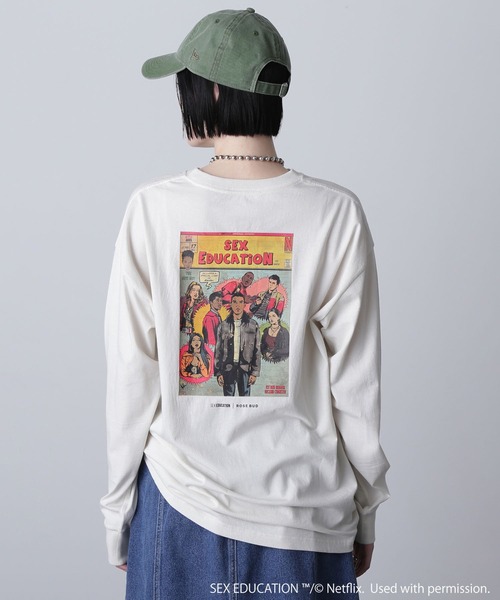ROSE BUD(ローズバッド)の「Netflix Series ‘SEX EDUCATION’ × ROSE BUD/AMERICAN COMIC TEE(Tシャツ/カットソー・レディース・ピンク/ホワイト/ブラック・ONE SIZE)」の1枚目の写真