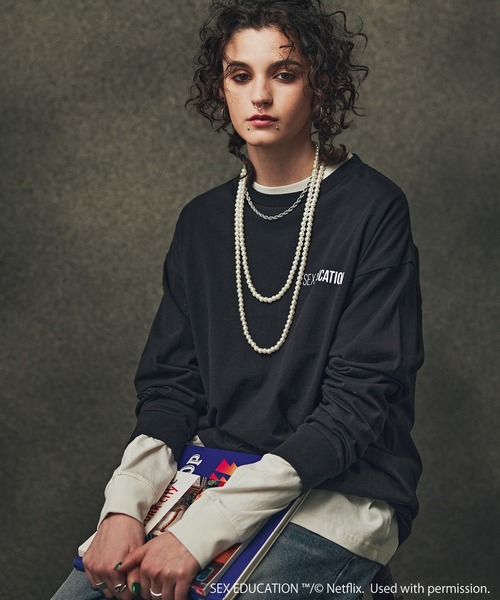 ROSE BUD(ローズバッド)の「Netflix Series ‘SEX EDUCATION’ × ROSE BUD/AMERICAN COMIC TEE(Tシャツ/カットソー・レディース・ピンク/ホワイト/ブラック・ONE SIZE)」の13枚目の写真