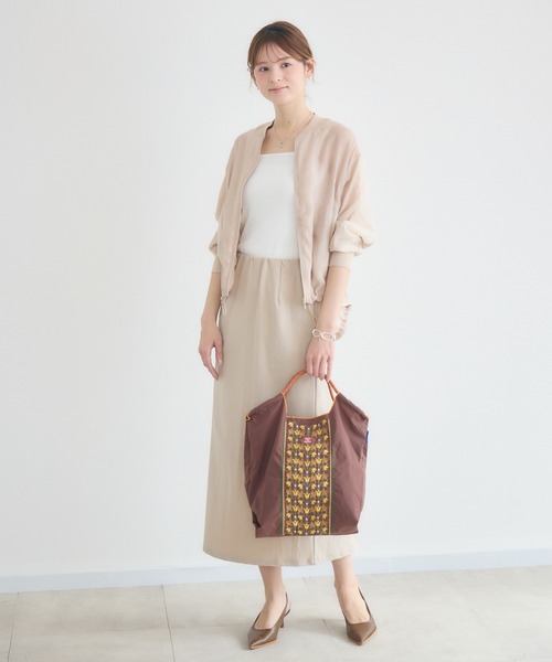 Ball&Chain(ボールアンドチェーン)の「【Ball&Chain/ボールアンドチェーン】TASSEL 撥水 刺繍トートバッグ レギュラーサイズ(トートバッグ・レディース・ベージュ/ネイビー/ブルー/ブラウン/ピンク・MEDIUM)」の8枚目の写真