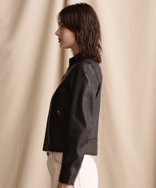 schott（ショット）の「【Women's】Schott/ショット/SINGLE RIDERS/シングルライダース（ライダースジャケット・レディース・ブラック・M/S）」の2枚目の写真
