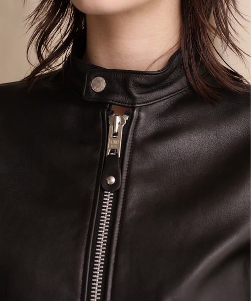 schott（ショット）の「【Women's】Schott/ショット/SINGLE RIDERS/シングルライダース（ライダースジャケット・レディース・ブラック・M/S）」の4枚目の写真