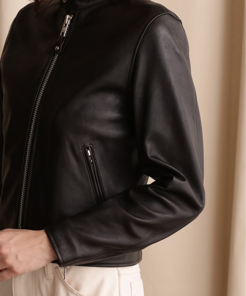 schott（ショット）の「【Women's】Schott/ショット/SINGLE RIDERS/シングルライダース（ライダースジャケット・レディース・ブラック・M/S）」の5枚目の写真