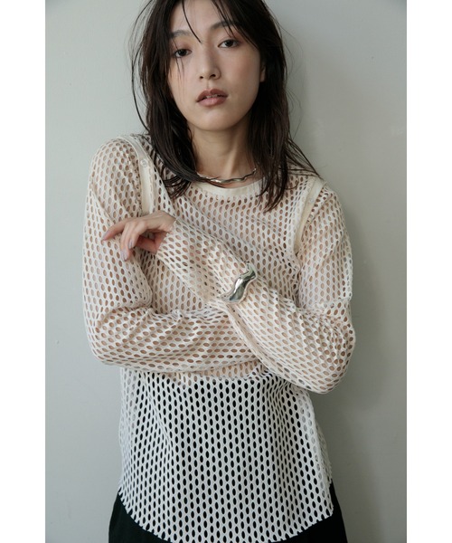 AGAWD(アガウド)の「AGAWD 2WAYメッシュプルオーバー ★(Tシャツ/カットソー・レディース・ホワイト/ベージュ/ブラック・FREE)」の5枚目の写真