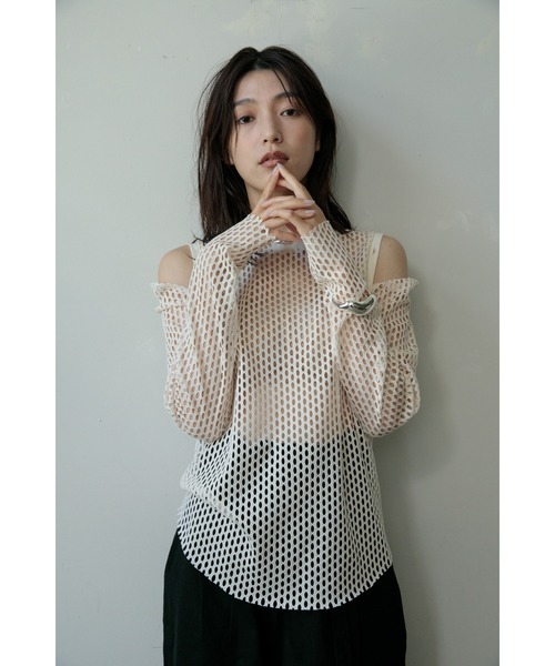 AGAWD(アガウド)の「AGAWD 2WAYメッシュプルオーバー ★(Tシャツ/カットソー・レディース・ホワイト/ベージュ/ブラック・FREE)」の6枚目の写真
