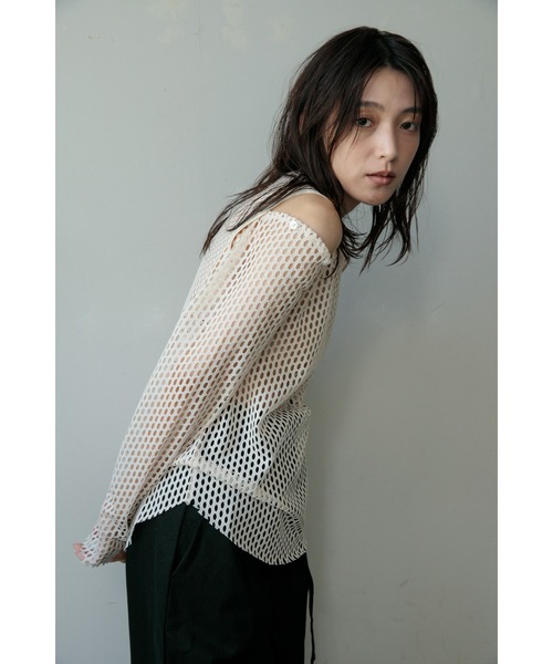 AGAWD(アガウド)の「AGAWD 2WAYメッシュプルオーバー ★(Tシャツ/カットソー・レディース・ホワイト/ベージュ/ブラック・FREE)」の7枚目の写真