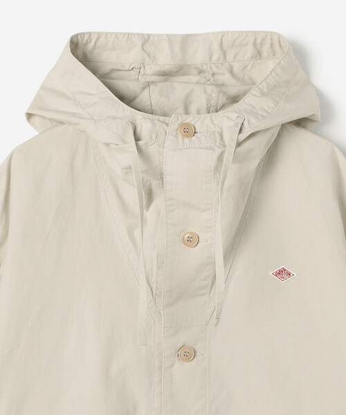 DANTON | コットンリネンダンプ ショートフードジャケット WOMEN