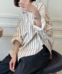 ギャザーデザインオーバーシャツ