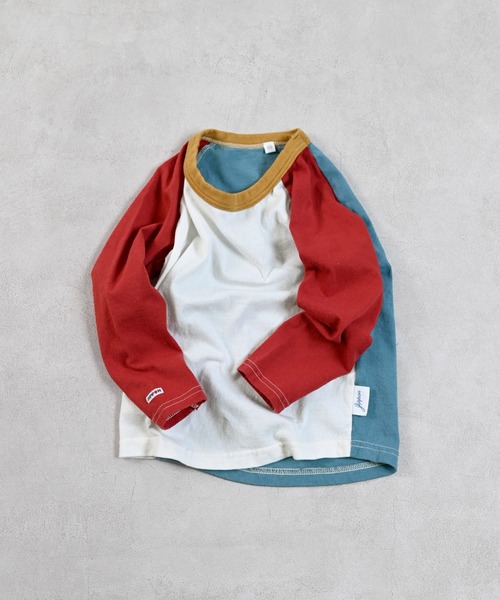 JIPPON(ジポン)の「ムジラグランクレイジーロンT(Tシャツ/カットソー・キッズ・チャコール/オフホワイト/ブルー・110/100/95/90/80/140/130/120)」の2枚目の写真