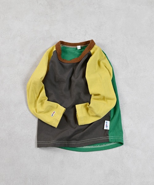 JIPPON(ジポン)の「ムジラグランクレイジーロンT(Tシャツ/カットソー・キッズ・チャコール/オフホワイト/ブルー・110/100/95/90/80/140/130/120)」の3枚目の写真