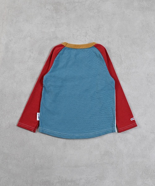 JIPPON(ジポン)の「ムジラグランクレイジーロンT(Tシャツ/カットソー・キッズ・チャコール/オフホワイト/ブルー・110/100/95/90/80/140/130/120)」の9枚目の写真