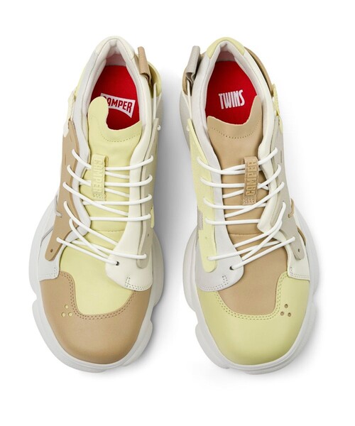 CAMPER（カンペール）の「[カンペール] TWINS / レザースニーカー（スニーカー・メンズ・イエロー・27.5cm/26.0cm/27.0cm/25.5cm）」の4枚目の写真