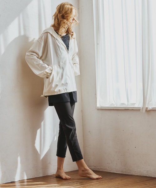 ポケット付きハーフジップラッシュパーカー＋リブタンキニ＋レギンス5点セット 2025年新作】WEB限定商品 ポケット付きハーフジップラッシュパーカー＋