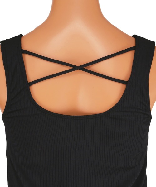 San-ai Resort 三愛水着楽園（サンアイリゾート　サンアイミズギラクエン）の「せここさんご紹介商品【紫外線防止】【UVカット】【WEB限定商品】ポケット付きハーフジップラッシュパーカー＋リブタンキニ水着+レギンス5点セット【Beach Queen（ビーチクイーン）】（水着・レディース・ブラック/ライトグレー/オフホワイト・11号/9号/13号）」の22枚目の写真