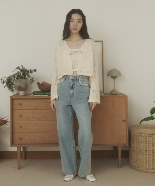 REMOON(リムーン)の「リボンレースカーディガン(カーディガン/ボレロ・レディース・オフホワイト・FREE)」の18枚目の写真