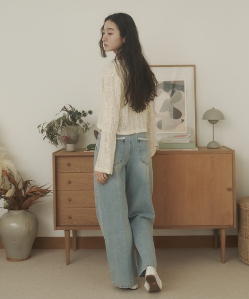 REMOON(リムーン)の「リボンレースカーディガン(カーディガン/ボレロ・レディース・オフホワイト・FREE)」の14枚目の写真