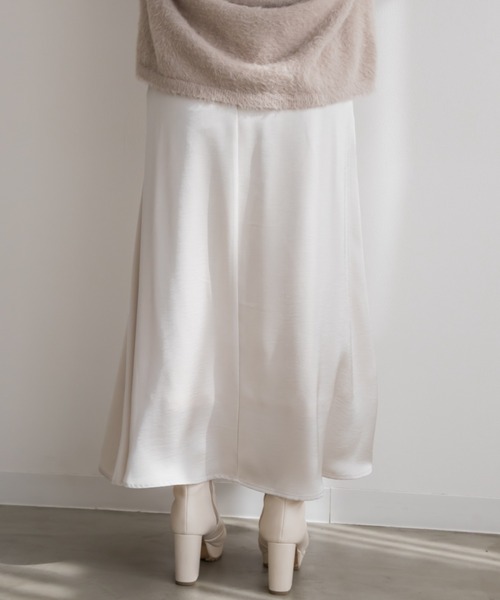 CLETTE（クレット）の「サテンフレアスカート（スカート・レディース・アイボリー/ピンクベージュ/モカ・3L/LL/4L）」の16枚目の写真