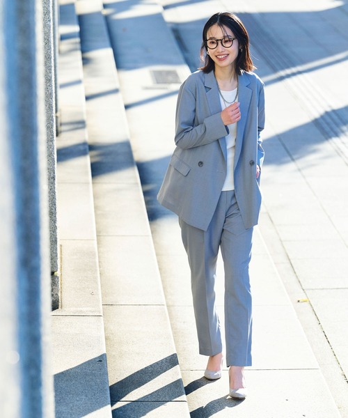 CROSS FUNCTION（クロスファンクション）の「《洗える》サマ美え 冷感麻調テーラードジャケット【CF/クロスファンクション】（テーラードジャケット・レディース・アイボリー/グレー/ブラウン・L/M/LL）」の20枚目の写真