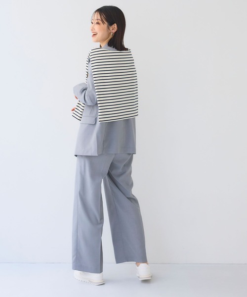 CROSS FUNCTION（クロスファンクション）の「《洗える》サマ美え 冷感麻調テーラードジャケット【CF/クロスファンクション】（テーラードジャケット・レディース・アイボリー/グレー/ブラウン・L/M/LL）」の18枚目の写真