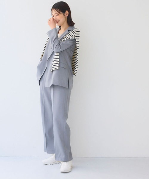 CROSS FUNCTION（クロスファンクション）の「《洗える》サマ美え 冷感麻調テーラードジャケット【CF/クロスファンクション】（テーラードジャケット・レディース・アイボリー/グレー/ブラウン・L/M/LL）」の17枚目の写真