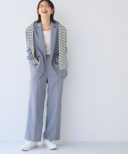 CROSS FUNCTION（クロスファンクション）の「《洗える》サマ美え 冷感麻調テーラードジャケット【CF/クロスファンクション】（テーラードジャケット・レディース・アイボリー/グレー/ブラウン・L/M/LL）」の15枚目の写真