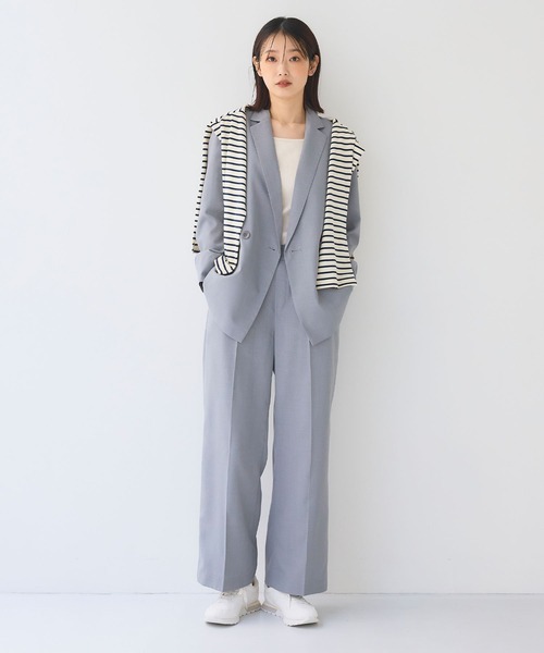 CROSS FUNCTION（クロスファンクション）の「《洗える》サマ美え 冷感麻調テーラードジャケット【CF/クロスファンクション】（テーラードジャケット・レディース・アイボリー/グレー/ブラウン・L/M/LL）」の16枚目の写真