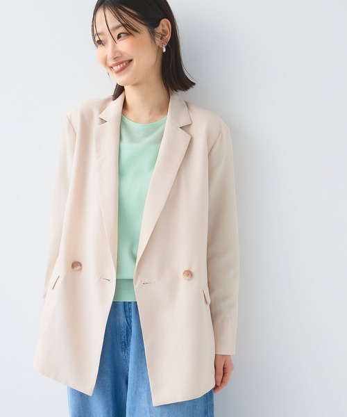 極美品✨ドゥクラッセ　テーラードジャケット　麻　洗える　希少カラー　L相当 zz-16638_720-1.jpg?type=c