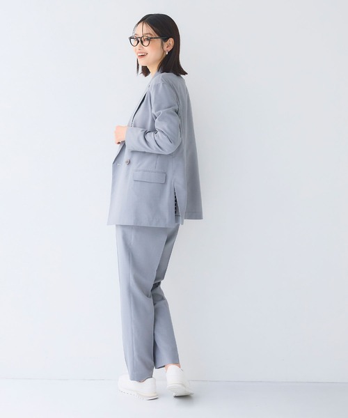 CROSS FUNCTION（クロスファンクション）の「《洗える》サマ美え 冷感麻調テーラードジャケット【CF/クロスファンクション】（テーラードジャケット・レディース・アイボリー/グレー/ブラウン・L/M/LL）」の12枚目の写真