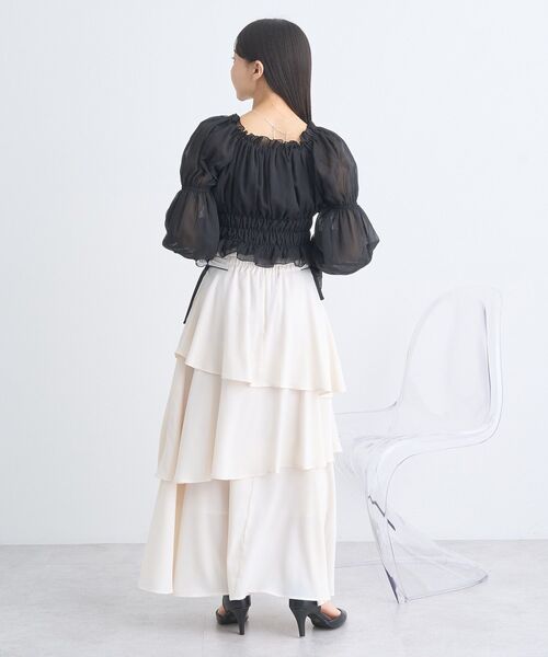 縷縷夢兎（rurumu:）22AWシャーリングショートブラウス 縷縷夢兎（rurumu:）22AWシャーリングショートブラウス