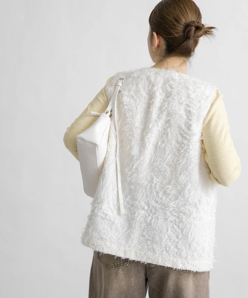 KBF（ケイビーエフ）の「フリンジベスト（ベスト・レディース・アイボリー/ブラック・ONE）」の21枚目の写真