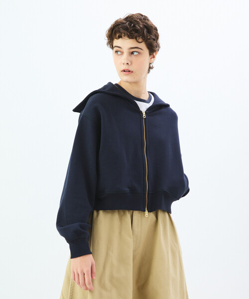 ORCIVAL | 裏毛 ジップセーラー WOMEN