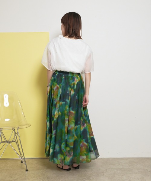 palm RICHE(ポームリシュ)の「【インナー付き】2ピース ラインストーン シアートップス(Tシャツ/カットソー・レディース・オフホワイト/サックスブルー/ブラック・M)」の7枚目の写真