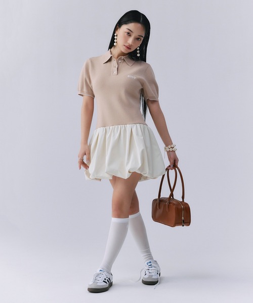 セール】Switchingロゴニットポロミニワンピース（ワンピース）｜EIMY