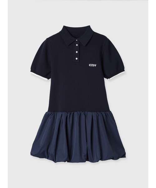 eimy istoire Switchingロゴニットポロミニワンピース Switchingロゴニットポロミニワンピース(F BEIGE): ONEPIECE