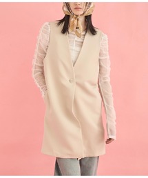 ゆう❣️フォックスファートリムロングジレ　ゆったり 楽天市場】ロングベスト（柄無地）（バッグ・小物・ブランド雑貨