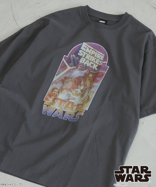 STAR WARS(スターウォーズ)の「STAR WARS(スターウォーズ)ヴィンテージライクTシャツ(Tシャツ/カットソー・メンズ・ライトブルー/その他3/その他4/その他2/その他1/オフホワイト・S/M/L/XL)」の3枚目の写真
