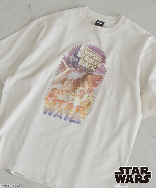STAR WARS(スターウォーズ)の「STAR WARS(スターウォーズ)ヴィンテージライクTシャツ(Tシャツ/カットソー・メンズ・ライトブルー/その他3/その他4/その他2/その他1/オフホワイト・S/M/L/XL)」の4枚目の写真