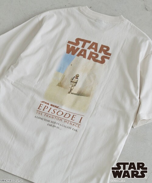 STAR WARS(スターウォーズ)の「STAR WARS(スターウォーズ)ヴィンテージライクTシャツ(Tシャツ/カットソー・メンズ・ライトブルー/その他3/その他4/その他2/その他1/オフホワイト・S/M/L/XL)」の2枚目の写真