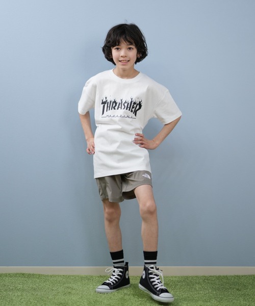THRASHER（スラッシャー）の「THRASHER/スラッシャー FRAME LOGO S/S T キッズ Tシャツ 25S401-42（Tシャツ/カットソー・キッズ・ブラック/ホワイト・130cm/140cm/150cm/160cm）」の10枚目の写真