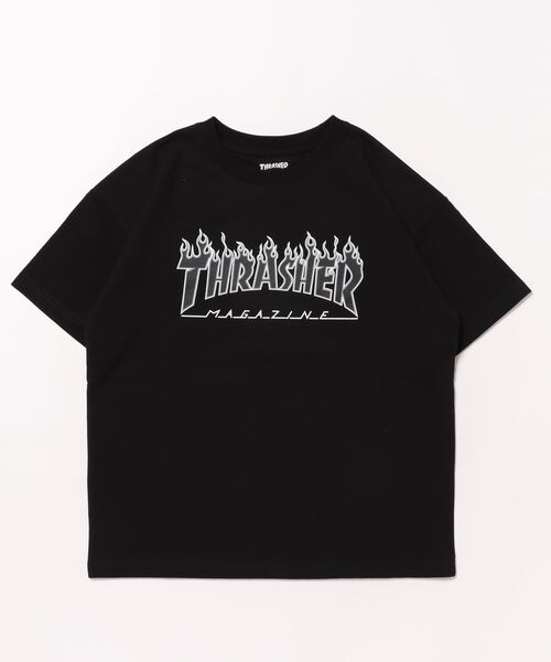 THRASHER（スラッシャー）の「THRASHER/スラッシャー FRAME LOGO S/S T キッズ Tシャツ 25S401-42（Tシャツ/カットソー・キッズ・ブラック/ホワイト・130cm/140cm/150cm/160cm）」の16枚目の写真