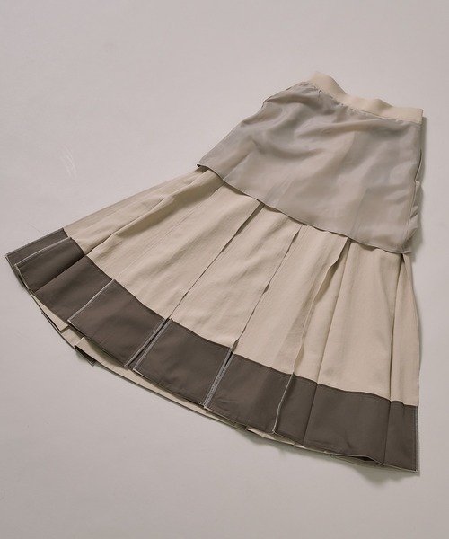 PUBLIC TOKYO プリクルータックフレアスカート プリクルータックフレアスカート(1 DARK GREY): : ウィメンズ